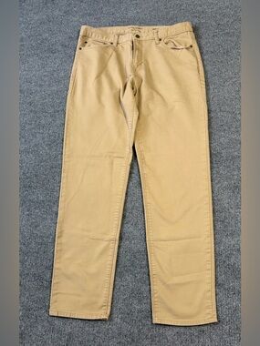 Banana Republic Travel Jeans 36x34 Slim Fit Khaki Tan Stretch Denim